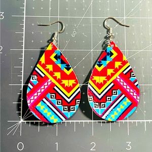 Faux leather earrings